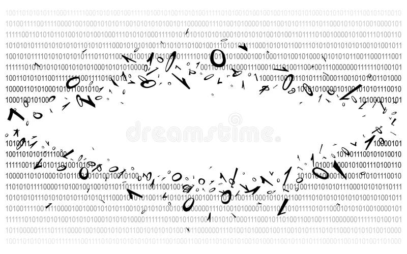Codice binario su v2 bianco Codice binario su v2 bianco