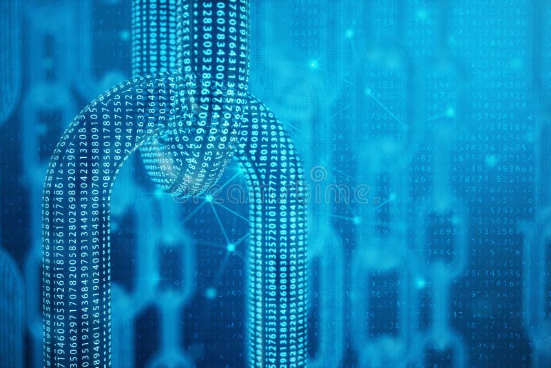 codice a catena digitale del blocchetto dell'illustrazione 3D Griglia poligonale bassa dei triangoli che emettono luce nella rete fotografia stock codice a catena digitale del blocchetto dell'illustrazione 3D Griglia poligonale bassa dei triangoli che emettono luce nella rete fotografia stock