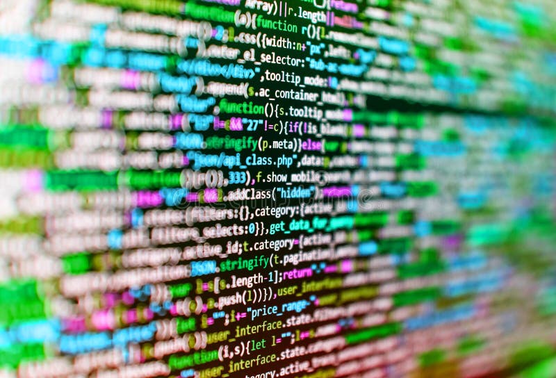 Codice sito software di sviluppo php. programmazione di un concetto di algoritmo astratto del flusso di lavoro. progettazione a ca immagine stock libera da diritti