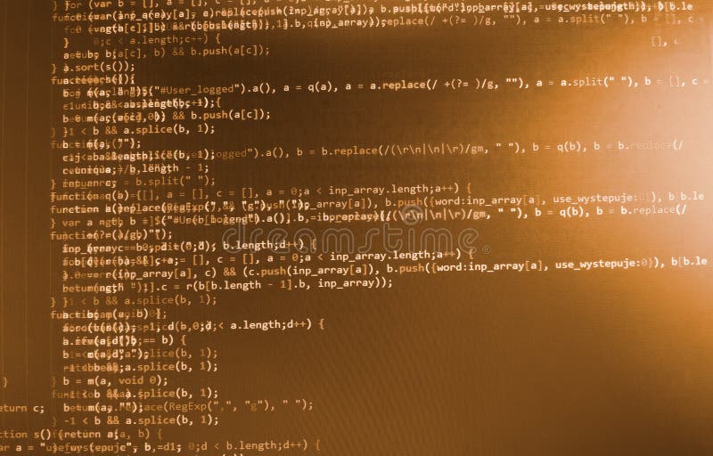 Codifica dello schermo di programmazione di codice sorgente Pannello dati astratto variopinto Scritto di programma di web degli s illustrazione vettoriale
