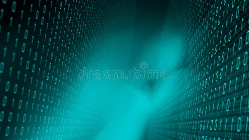 Codificarea binară a computerului pentru inovare în domeniul informatic stock illustration