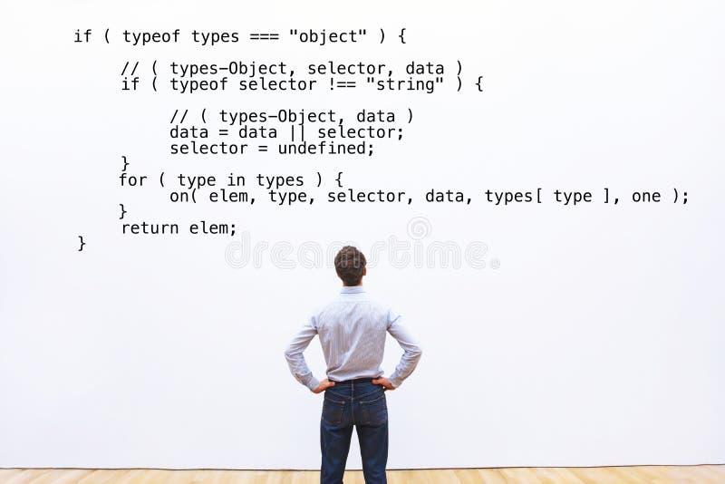 Coding concept, learning programming, programmer writing code. Developer looking at the code javascript, abstract coding concept, learning programming. Complex coding script stock images, royalty-free photos and pictures