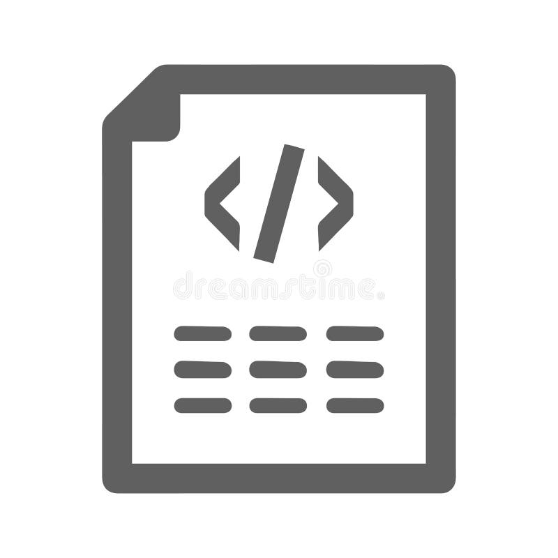 Coding, gray html code icon vector illustration