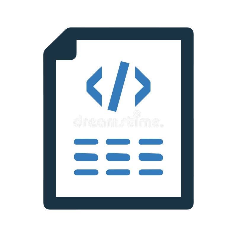 Coding, html code icon design royalty free illustration