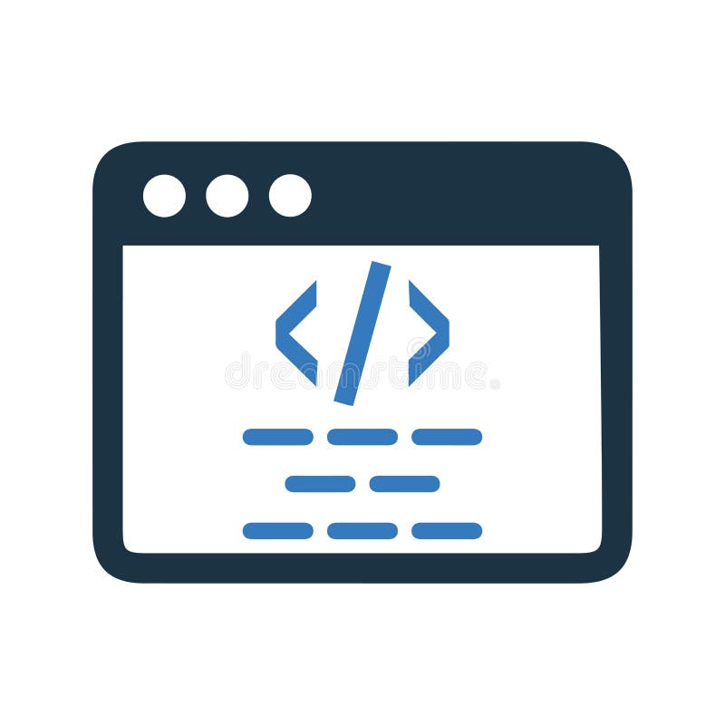 Coding, html code icon / vector design stock illustration