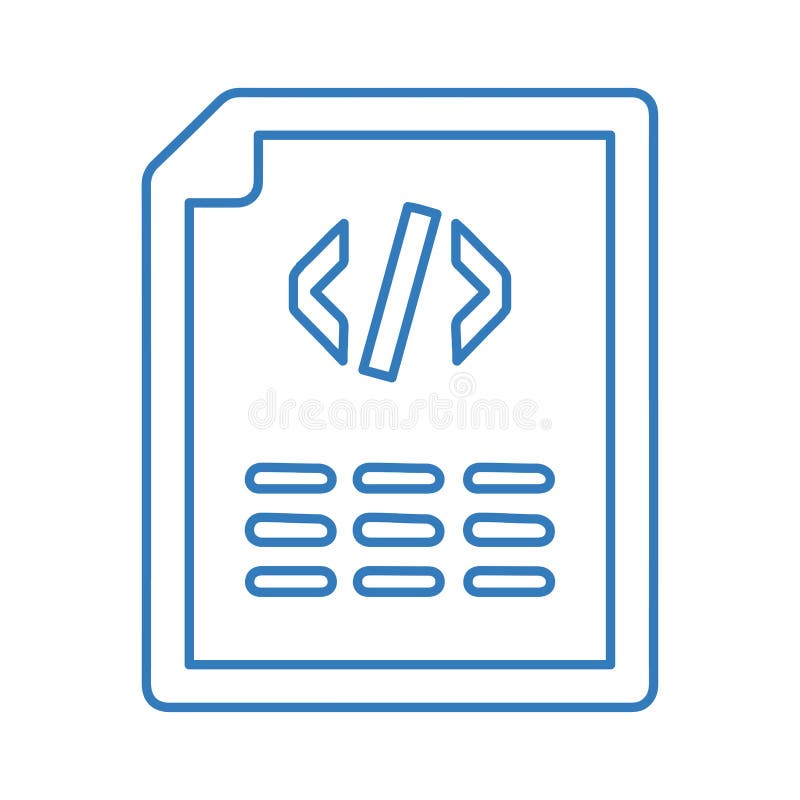 Coding, html code line icon vector illustration
