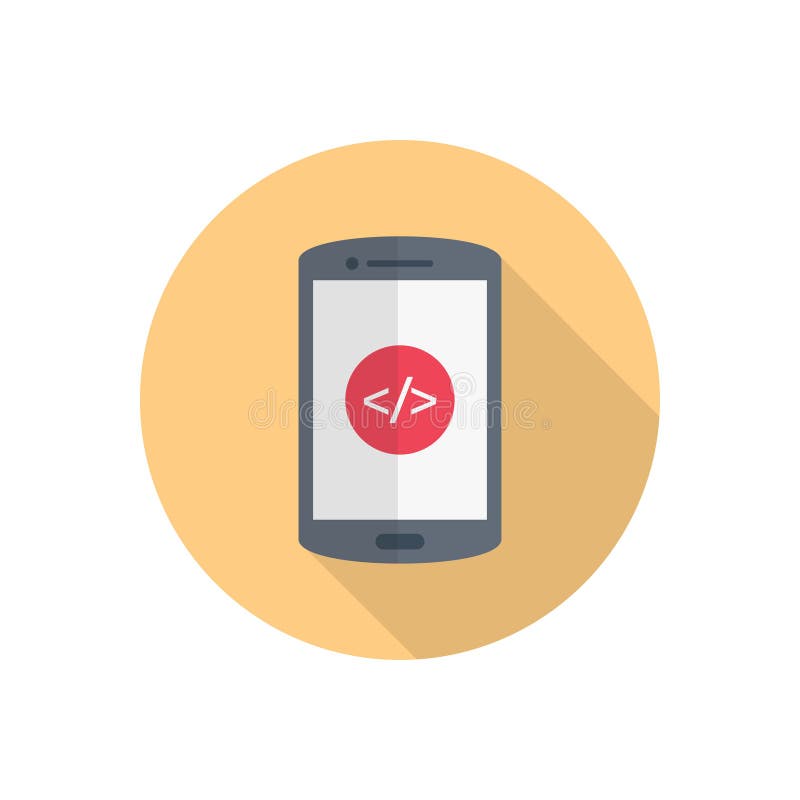 Coding vector flat color icon vector illustration