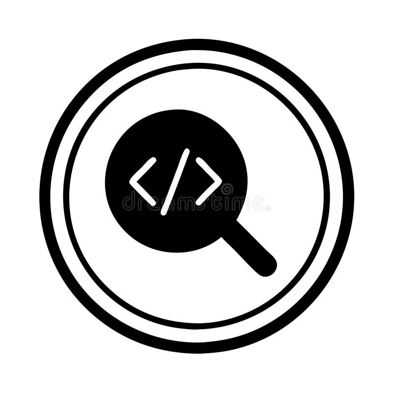 Coding Magnifier Vector for Web Development and Programming vector illustration