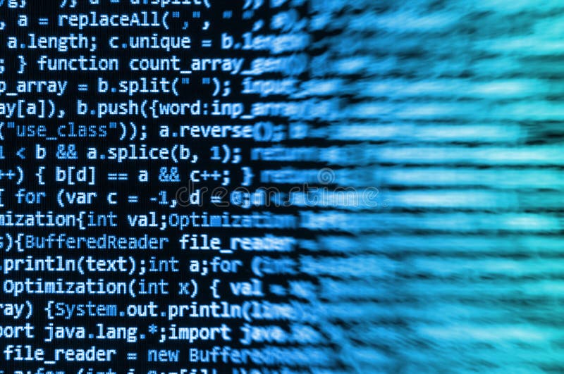Coding Programming Source Code Screen. Stock Illustration ...