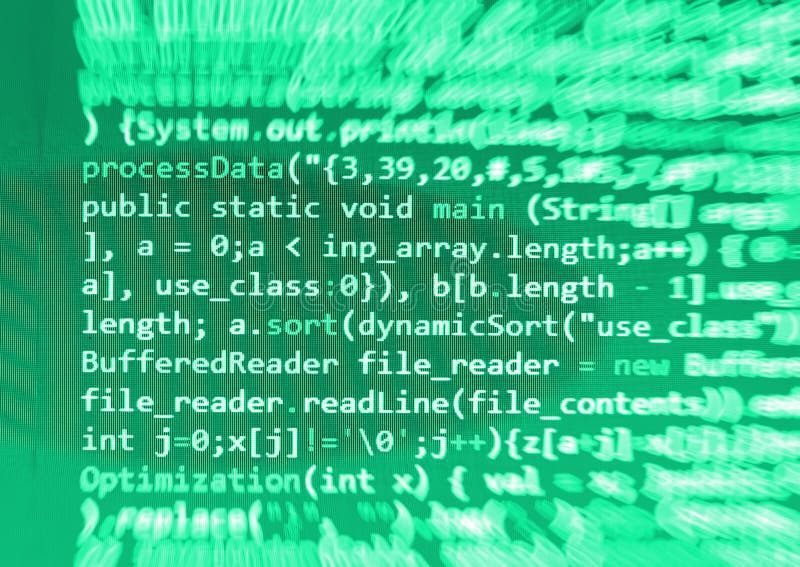Coding Programming Source Code Screen. Stock Illustration ...