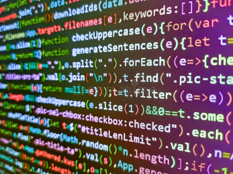 Coding programming source code screen. Hacker breaching net security. Computing, cyberspace , future and innovation concept. Template of website, selective focus. Coding text hacker concept stock images, royalty-free photos and pictures