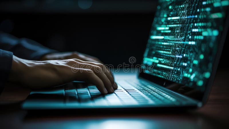 Coding-Typing schwarz stock abbildung
