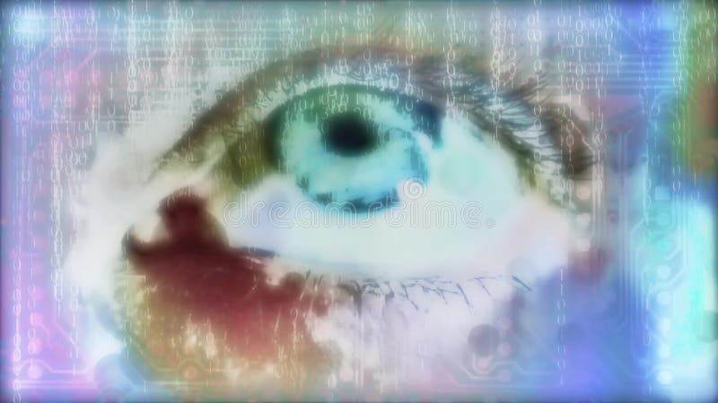 Codul oftalmologic și binar stock illustration