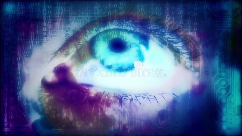 Codul oftalmologic și binar royalty free illustration