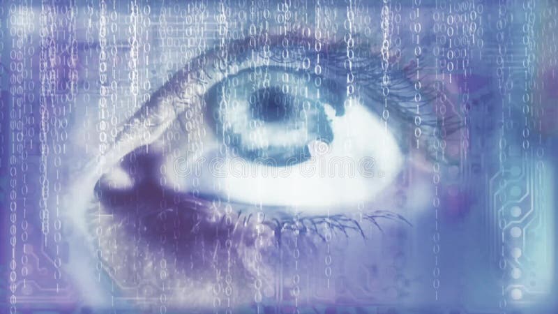 Codul oftalmologic și binar stock illustration