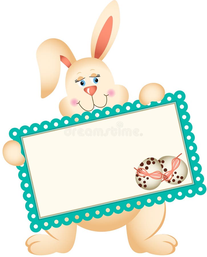 Coelhinho da Páscoa que guardara o cartão ilustração do vetor Coelhinho da Páscoa que guardara o cartão ilustração do vetor