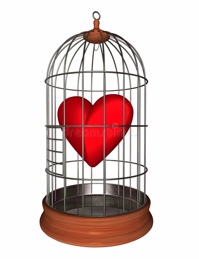 Coeur dans la cage illustration libre de droits Coeur dans la cage illustration libre de droits