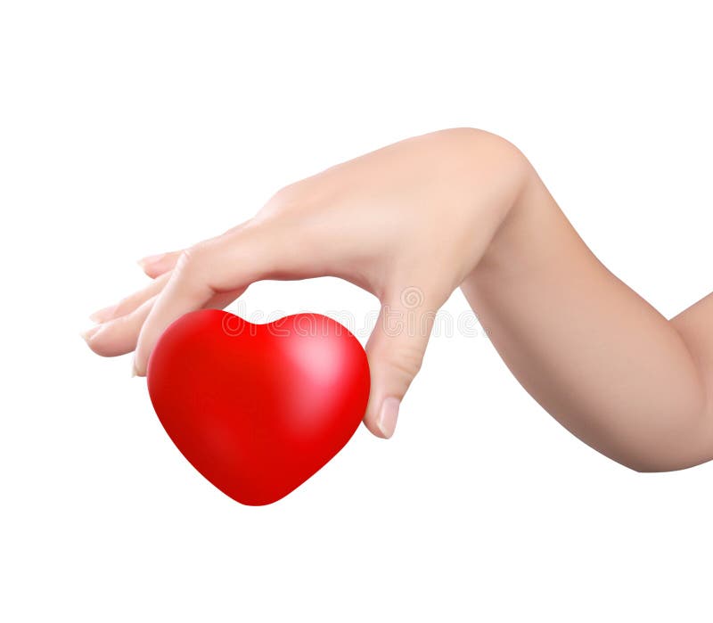 Coeur dans les mains d'isolement illustration libre de droits Coeur dans les mains d'isolement illustration libre de droits