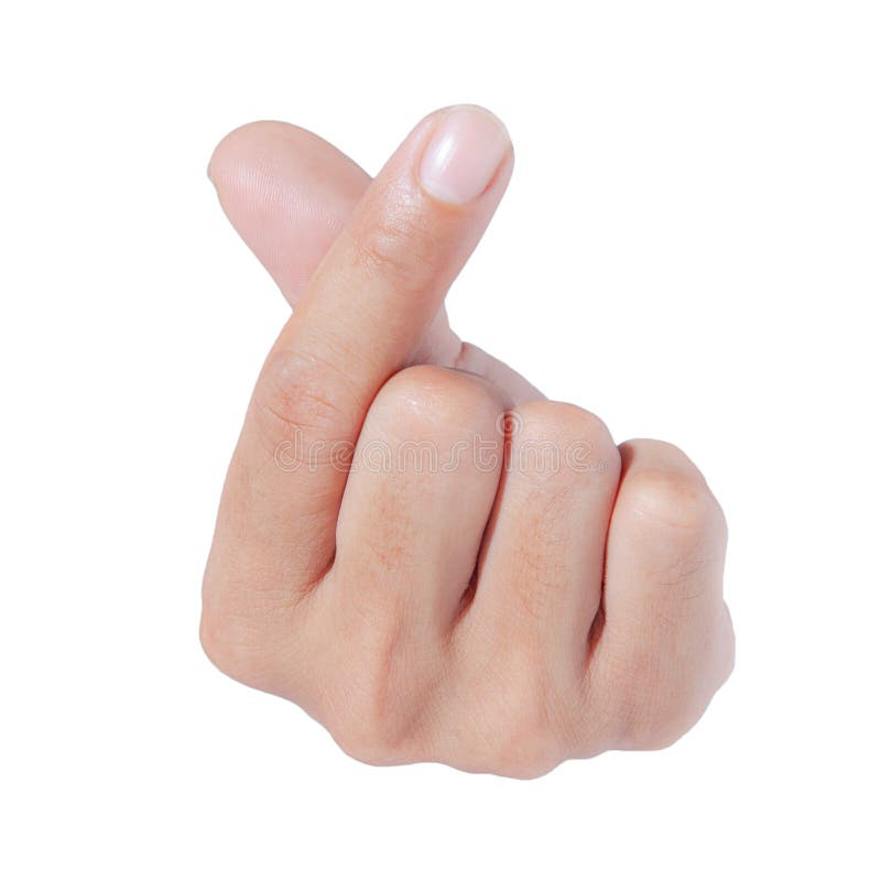 Coeur de doigt photo stock