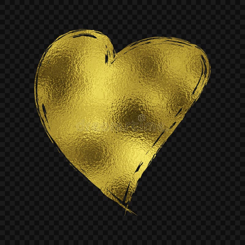 Coeur de scintillement d'or illustration stock Coeur de scintillement d'or illustration stock
