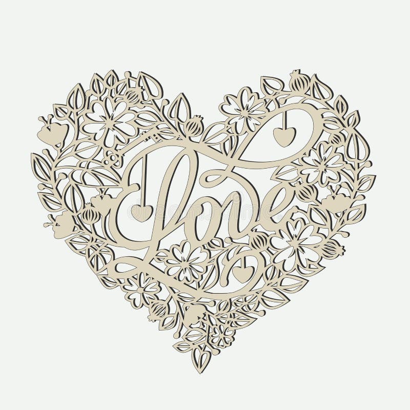 Coeur des fleurs avec une clé et l'amour de mot sur les cartes pour la Saint-Valentin illustration de vecteur Coeur des fleurs avec une clé et l'amour de mot sur les cartes pour la Saint-Valentin illustration de vecteur