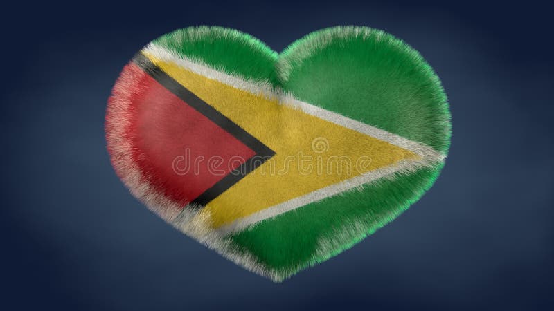 Coeur du drapeau de la Guyane illustration libre de droits
