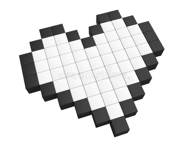 Coeur De Pixel Comme Drapeau Du Royaume Uni Illustration