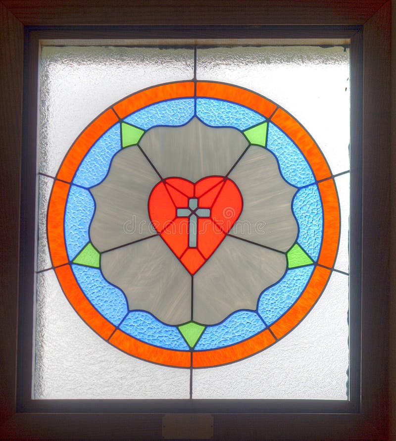 Coeur en verre souillé. photo libre de droits Coeur en verre souillé. photo libre de droits