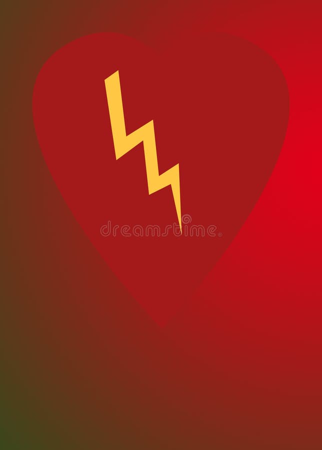 Coeur frappé par l'allégement illustration libre de droits Coeur frappé par l'allégement illustration libre de droits