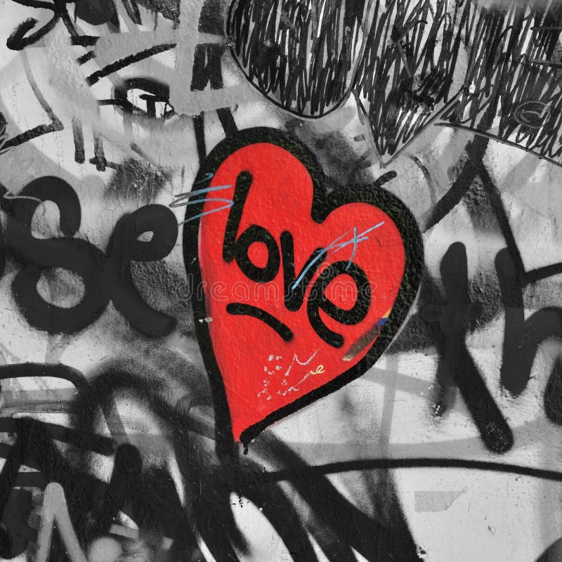 Coeur peint rouge photographie stock Coeur peint rouge photographie stock