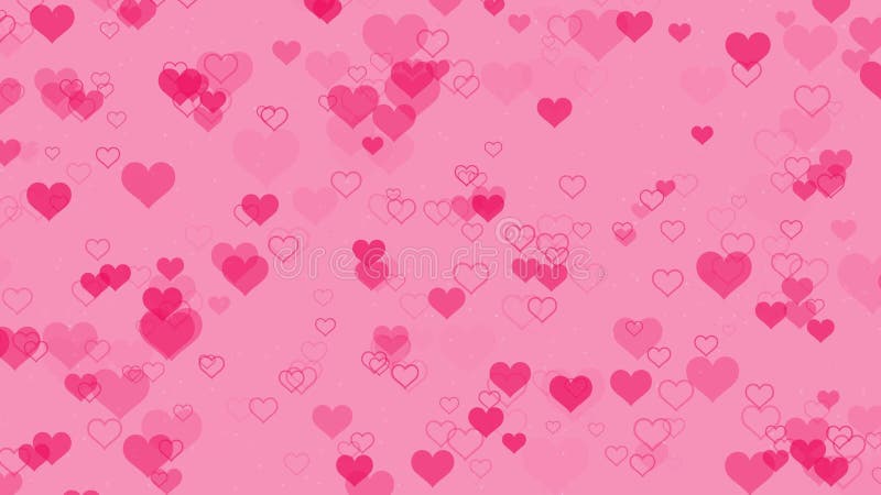 Coeur rose pulsating valentine romance arrière-plan illustration stock