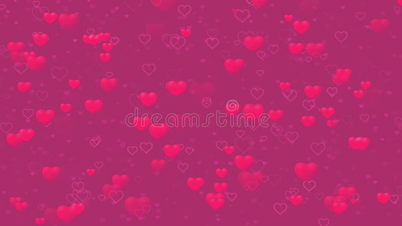 Coeur rose romance pulsant sur fond de crimson illustration stock