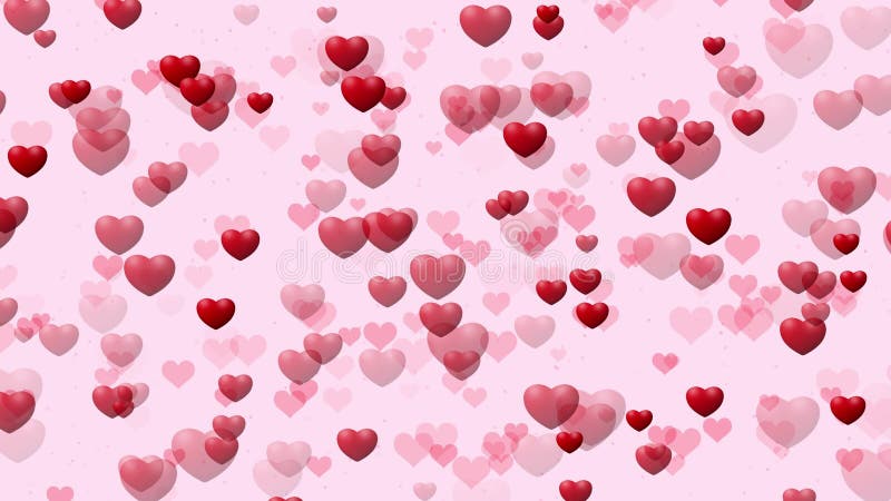 Coeur rouge romance pulsant sur fond rose illustration stock