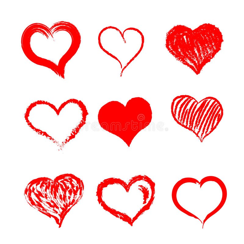 Coeur tiré par la main illustration de vecteur Coeur tiré par la main illustration de vecteur