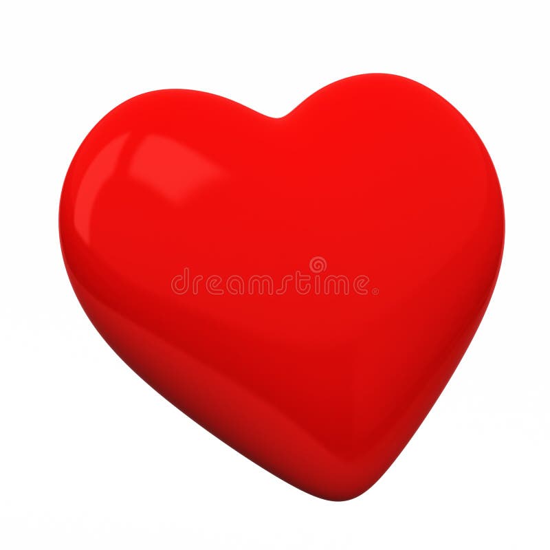 Coeur vide rouge, 3d illustration stock. Illustration du décoratif