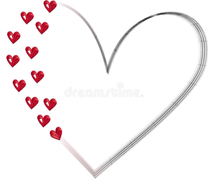 Coeur Wireframe illustration libre de droits Coeur Wireframe illustration libre de droits