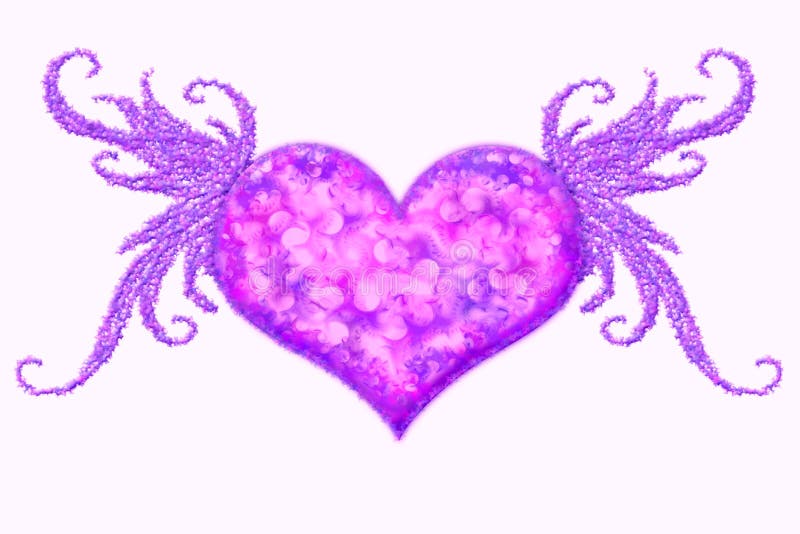 Coeur à ailes images libres de droits Coeur à ailes images libres de droits
