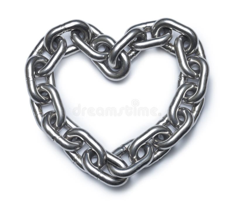 Coeur à chaînes d'amour photographie stock libre de droits Coeur à chaînes d'amour photographie stock libre de droits