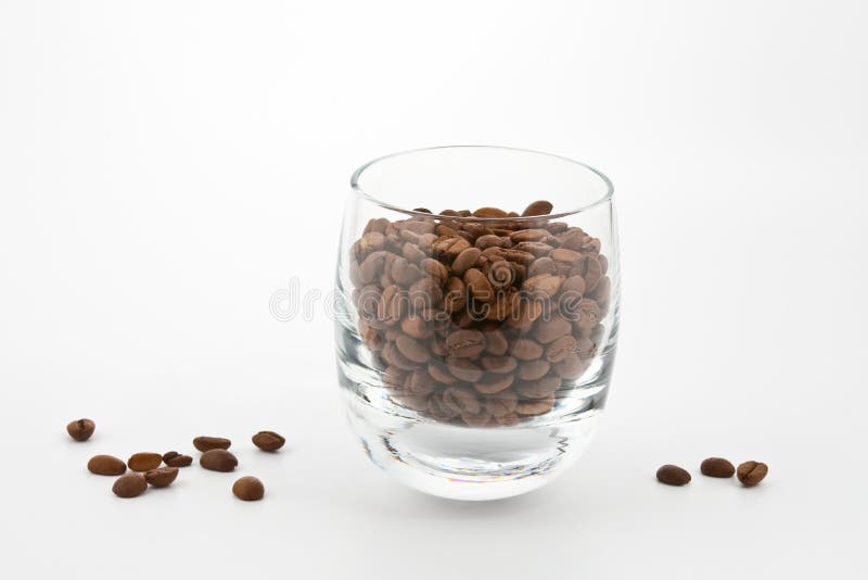 Coffea beans in glass