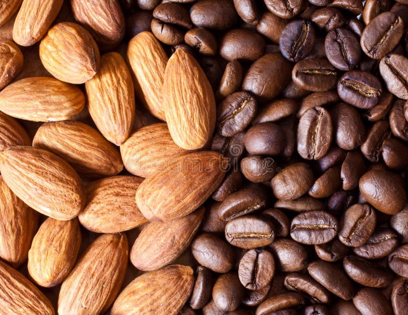 Coffee with Almonds stock photo. Image of organic, breakfast 25102536