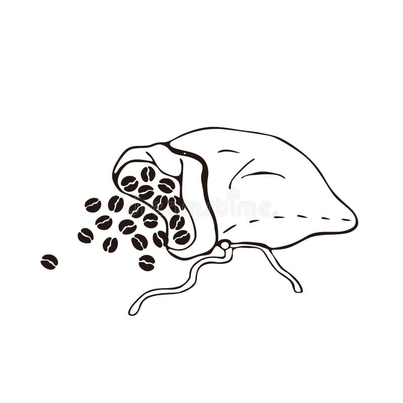 Coffee bag icon stock vector. Illustration of sketch 86297612