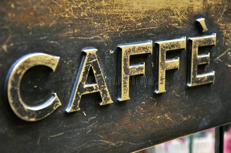 Coffee bar sign royalty free stock photo