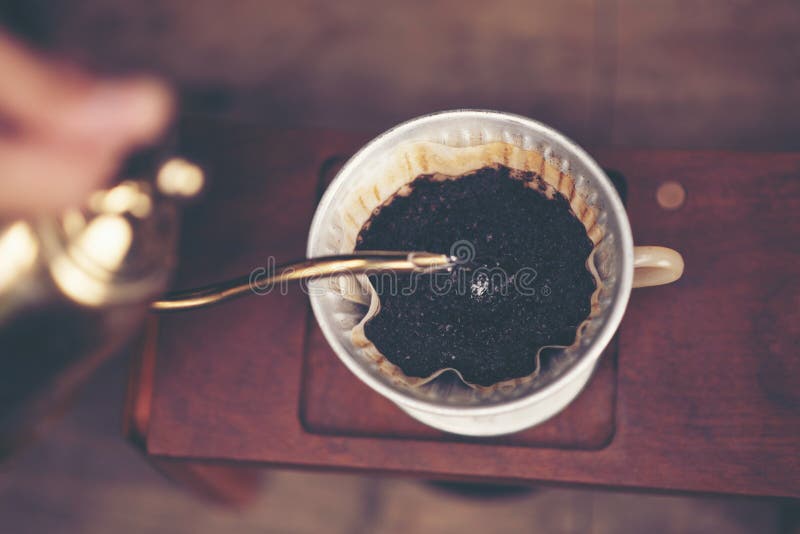 Coffee Bean for Drip Coffee Process, Vintage Filter Image Stock Image Image of closeup, bean