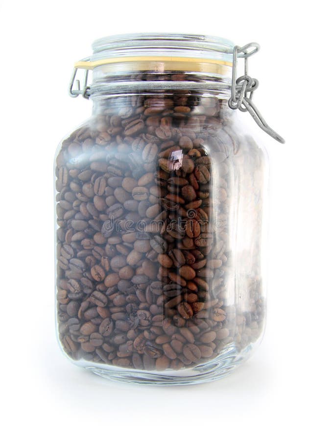 Coffee Bean Jar stock photo. Image of isolated, beans 28817270