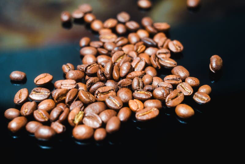 Coffee beans, black coffee stock image. Image of espresso 82890603