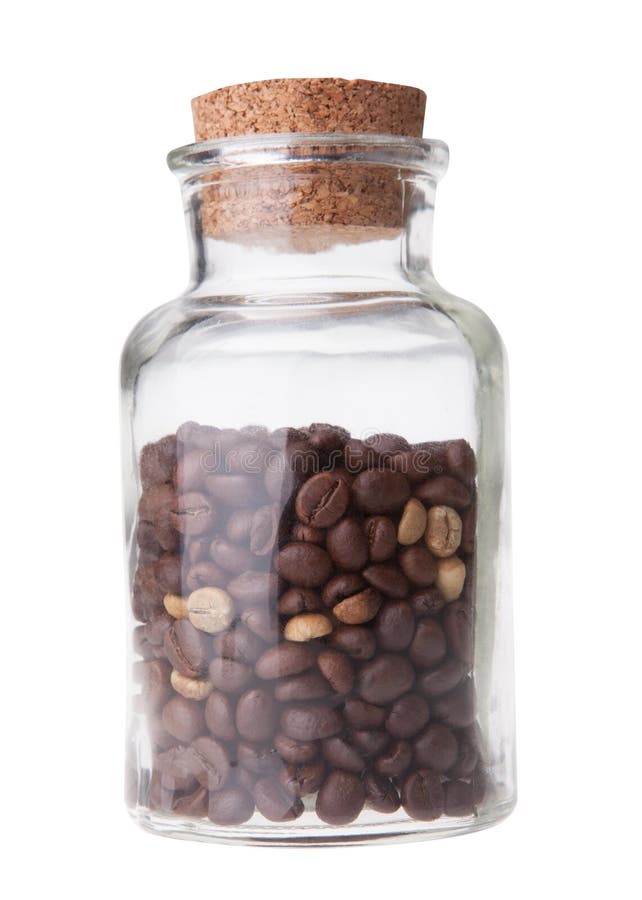 Coffee beans in a bottle stock image. Image of up, closeup 31305069