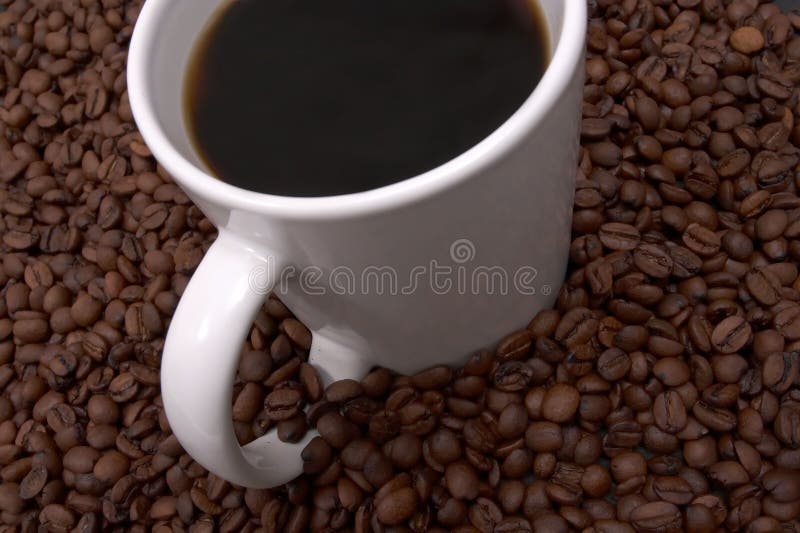 Coffee Beans and Brewed stock image. Image of rejuvenate 215525
