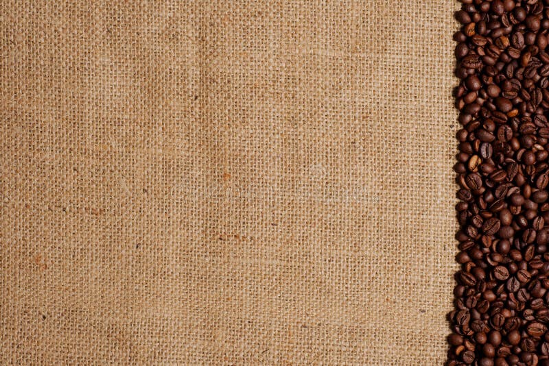 Coffee beans on burlap 2