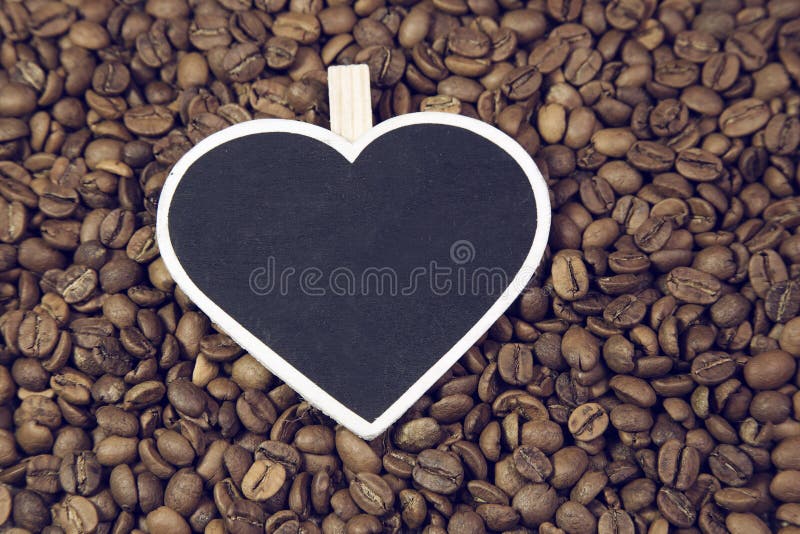 Coffee Beans and Chalkboard Stock Image Image of love, coffee 71821219