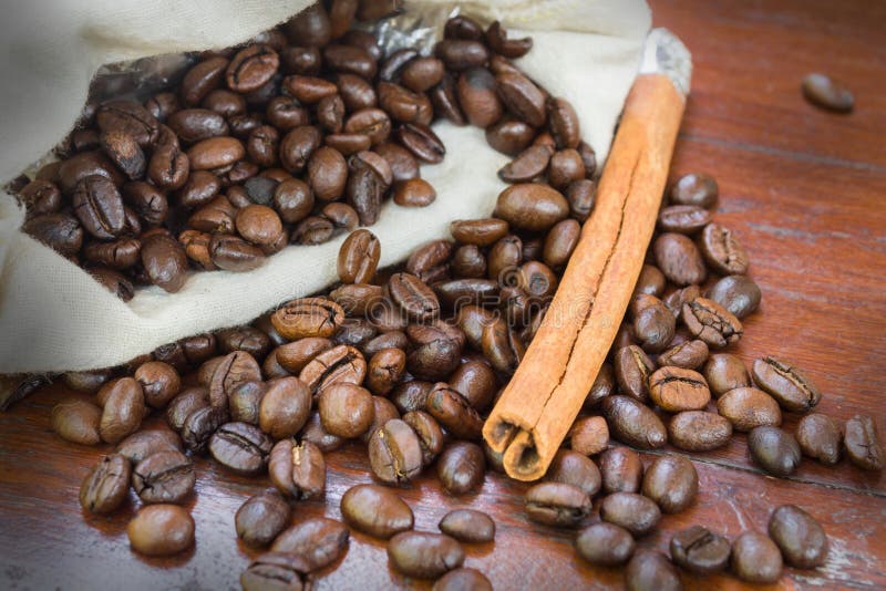 Coffee Beans with Cinnamon. Stock Image Image of ground, grain 37894129